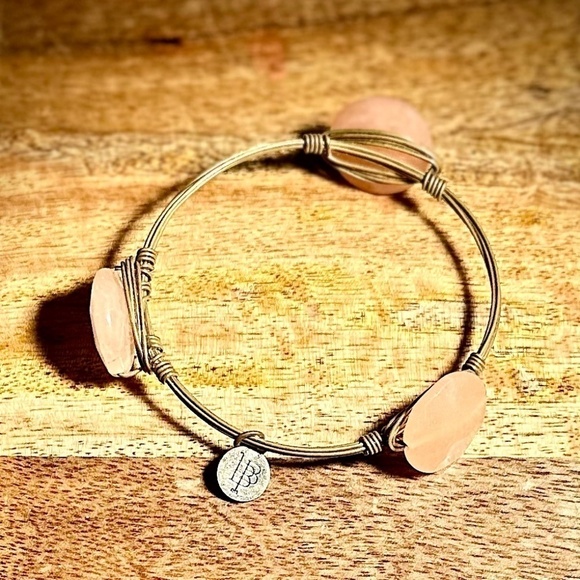 Bourbon and Bowties Bangle Bracelet, Pink stone - Picture 2 of 4